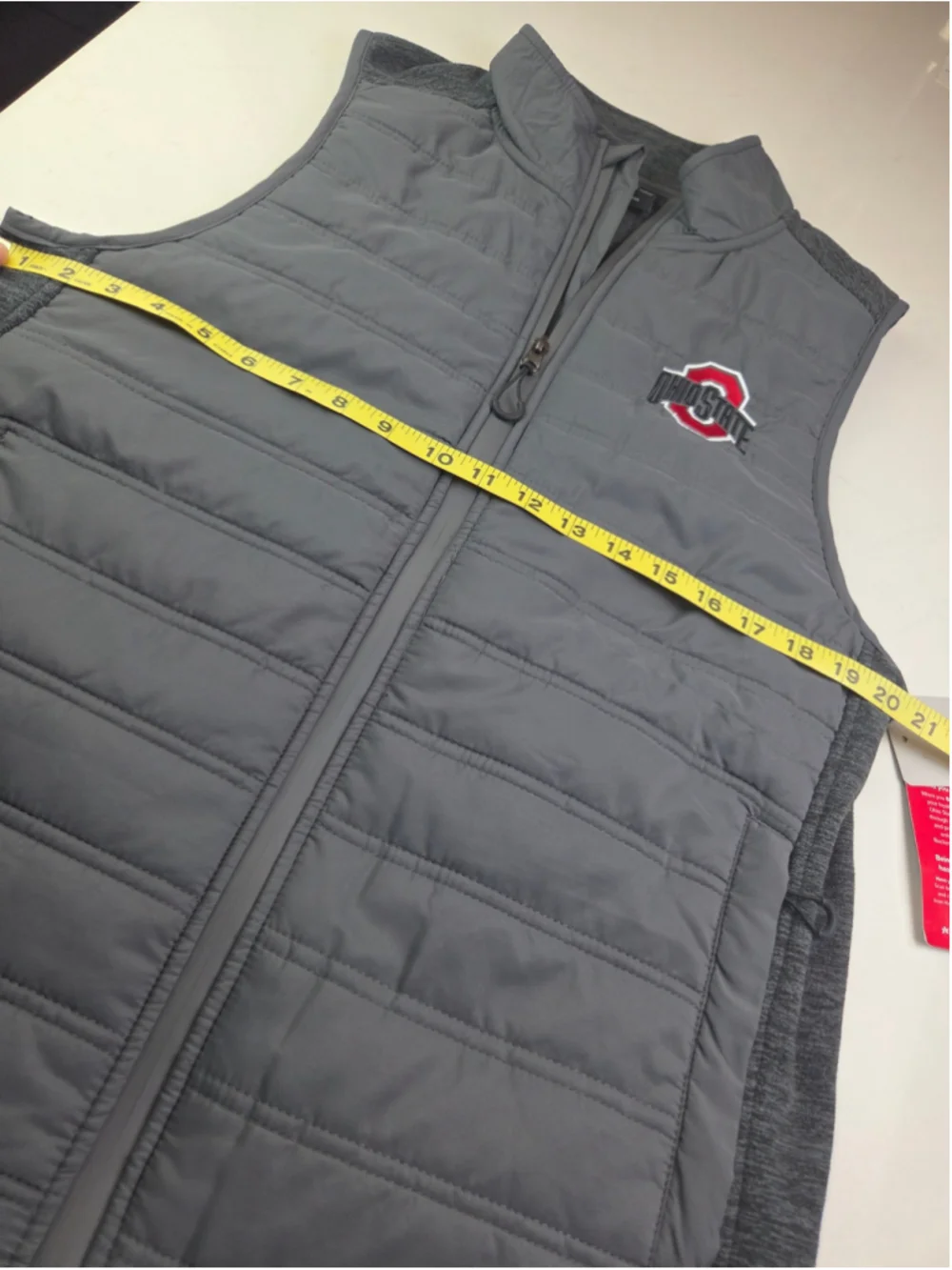 Men's Colosseum Ohio State Vest Size M Grey Red #1677